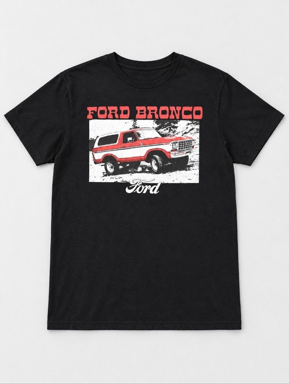 Ford Men’s Bronco Vintage Truck Graphic T-Shirt Black Size L NWOT